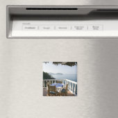 メキシコ、ゲレロ、ジワタネホ。カフェ表 マグネット (インサイチュ (食洗機))