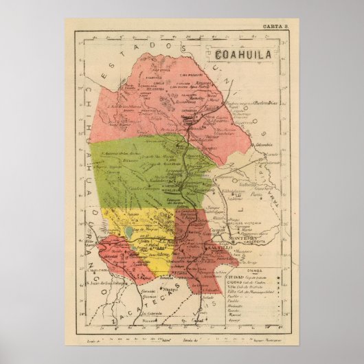 メキシコ，コアウイラ ポスター (正面)