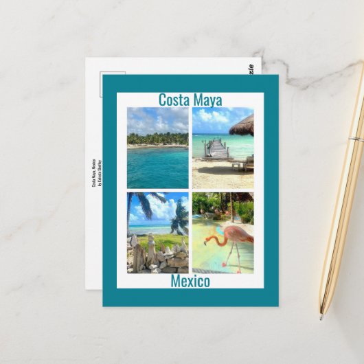 メキシコ，コスタマヤ ポストカード (正面/裏面インサイチュ)