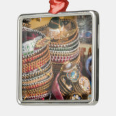 メキシコ、コズメル。コズメル島の土産物 メタルオーナメント (左)