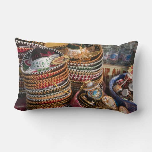 メキシコ、コズメル。コズメル島の土産物 ランバークッション (裏面)