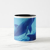 メキシコ、コズメル。トルシオプス・ボトルネッド・ドルフィン ツートーンマグカップ (中央)