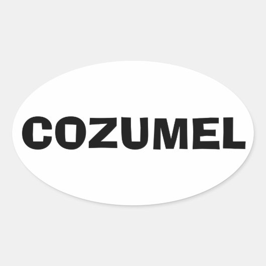 メキシコ，コズメル 楕円形シール (正面)