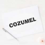 メキシコ，コズメル 楕円形シール (封筒)