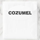 メキシコ，コズメル 楕円形シール (バッグ)