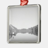 メキシコ、コナンプ公園のレンジャーは息子とパトロールする メタルオーナメント (左)