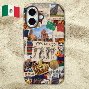 メキシコ コラージュ スクラップブック Viva Mexico iPhone 16ケース