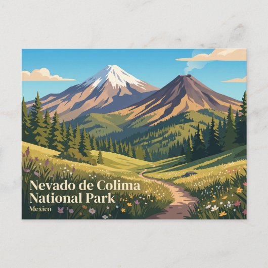 メキシコ コリマ火山国立公園 ポストカード (正面)