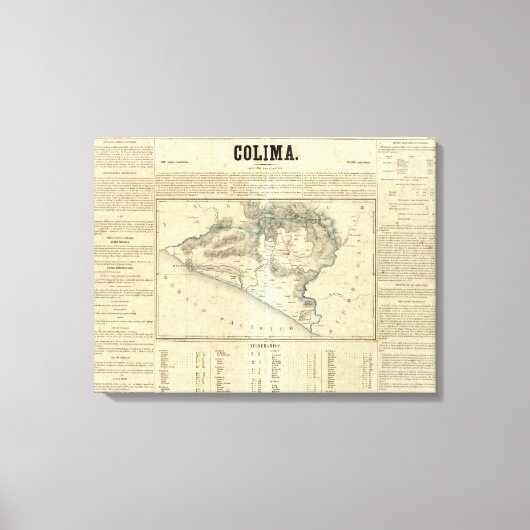 メキシコ，コリマ キャンバスプリント (正面)