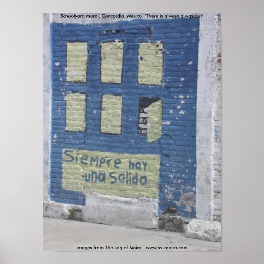 メキシコ、コンコルディア、校庭の壁画 ポスター (正面)