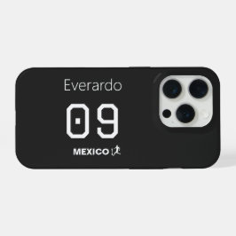 メキシコ サッカー ゴール ブラック ユニフォーム iPhone 15 PROケース