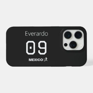 メキシコ サッカー ゴール ブラック ユニフォーム iPhone 15 PROケース