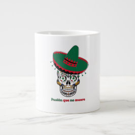 メキシコ サッカー ドクロ 2026 - Pasión Que No Muere Foo ジャンボコーヒーマグカップ