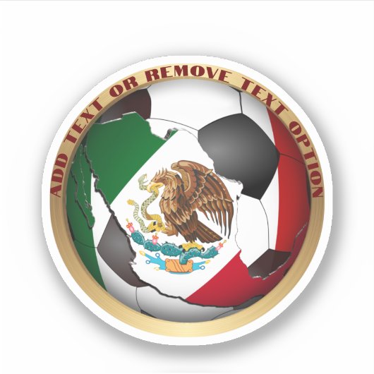 メキシコ サッカー ボール スポーツ シール (正面)