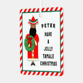 メキシコ·サパーソナライズされたンタ メタルオーナメント (正面左)