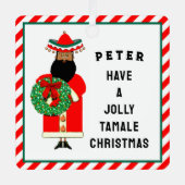 メキシコ·サパーソナライズされたンタ メタルオーナメント (正面)