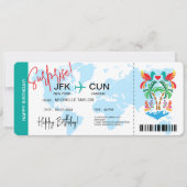 メキシコ サプライズ バースデー 搭乗券 招待状 (正面)