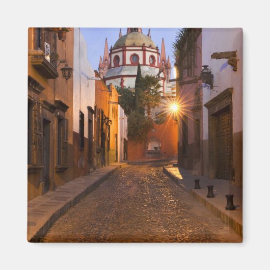 メキシコ、サンマイゲルデアジェンデ。早朝 マグネット (正面)