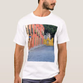 メキシコ、サンミゲルデアジェンデ、住宅沿い Tシャツ (正面)