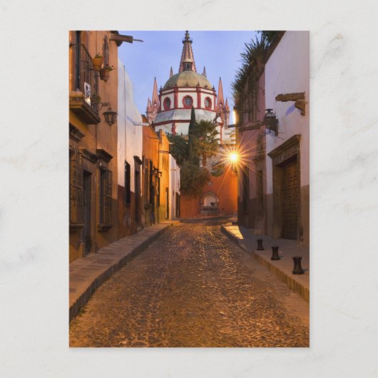 メキシコ、サンミゲルデアジェンデ。早朝 ポストカード (正面)