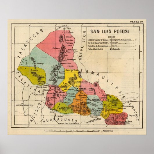メキシコ，サンルイス・ポトシ ポスター (正面)