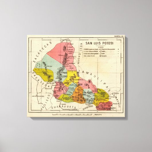 メキシコ，サンルイス・ポトシ， 2 キャンバスプリント (正面)