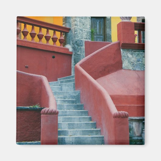 メキシコ、サン・ミゲル・デ・アレンデカラフルィ マグネット (正面)