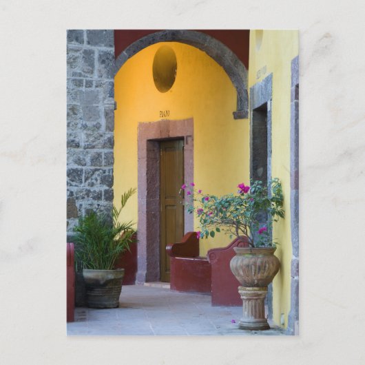 メキシコ、サン・ミゲル・デ・アレンデ、アーチウェイ入口 ポストカード (正面)