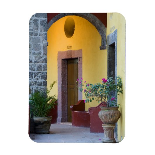 メキシコ、サン・ミゲル・デ・アレンデ、アーチウェイ入口 マグネット (縦)