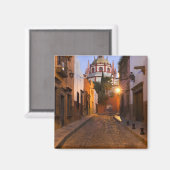 メキシコ、サン・ミゲル・デ・アレンデ。早朝 マグネット (正面/裏面)