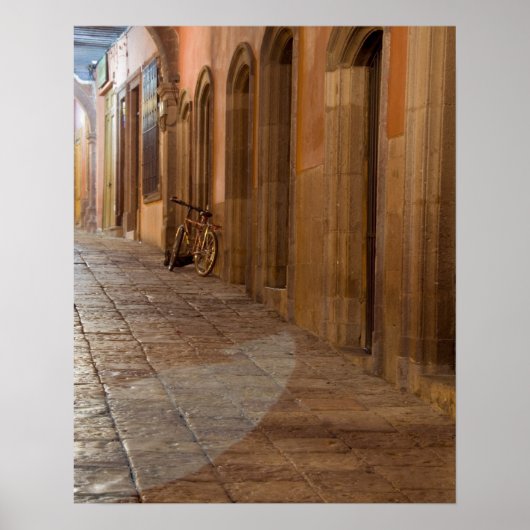 メキシコ、サン・ミゲル・デ・アレンデ、歩道 ポスター (正面)