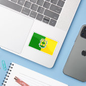 メキシコ・ザポパン市国旗 シール (ノートパソコンとiPhone)