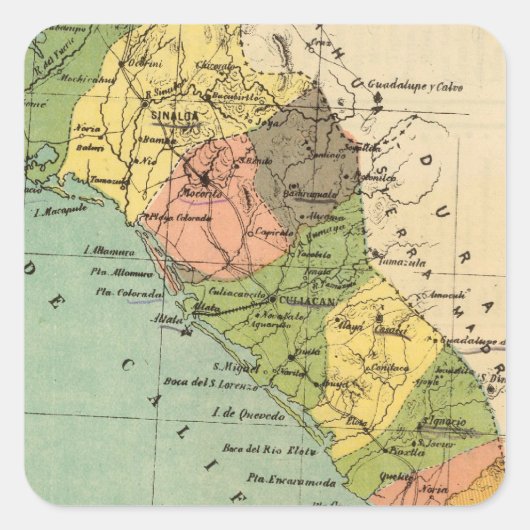 メキシコ,シナロア スクエアシール (正面)