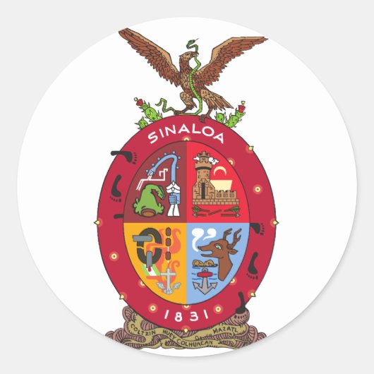 メキシコ,シナロア ラウンドシール (正面)