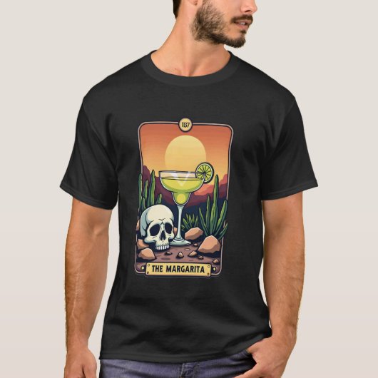 メキシコ シンコデマヨ カクテル マーガリータ タロット Tシャツ (正面)