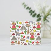 メキシコ |シンボルパターン ポストカード (スタンド正面)