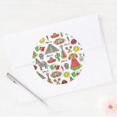 メキシコ |シンボルパターン ラウンドシール (封筒)