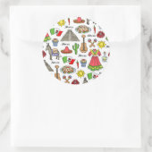 メキシコ |シンボルパターン ラウンドシール (バッグ)