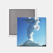 メキシコ、ジャリスコ、コリマ火山 マグネット (正面/裏面)