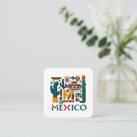 メキシコ スクエア名刺 (スタンド正面)