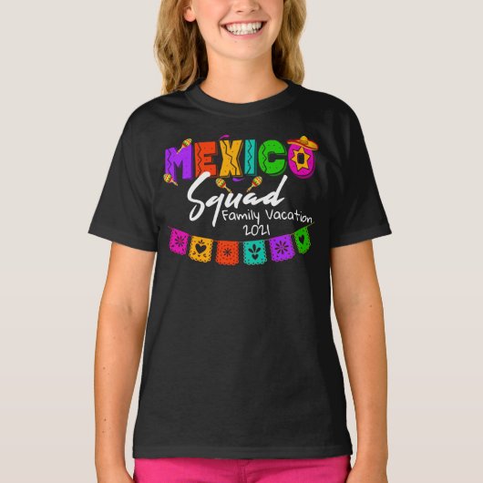 メキシコ・スクワッド・カラー・グカスタムループ・マッチング・Tシャツ Tシャツ (正面)