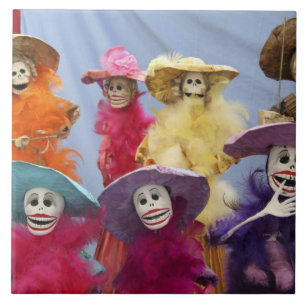 メキシコ。スケルトン·カタリナ、姿祝ズ タイル