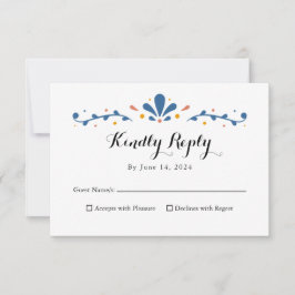 メキシコ タラベラ 返信カード, RSVP カード