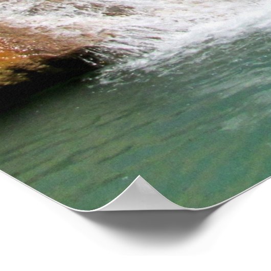 メキシコ、チアパス、カスカダス・デ・アグアアズール ポスター (角)