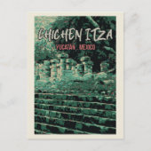 メキシコ、チセーン・イツァー、ユカタン、マヤ遺跡はがき ポストカード (正面)