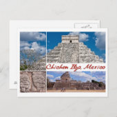 メキシコ、チチェンイツァからのはがき ポストカード (正面/裏面)