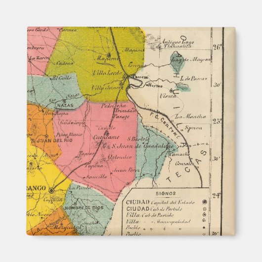 メキシコ，デュランゴ マグネット (正面)