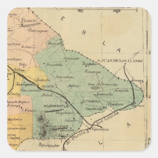 メキシコ，トラスカラ スクエアシール (正面)