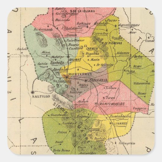 メキシコ，ヌエボレオン スクエアシール (正面)