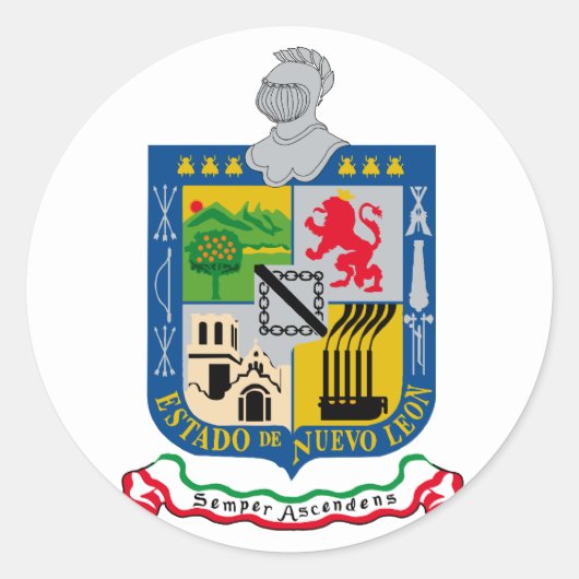 メキシコ，ヌエボレオン ラウンドシール (正面)
